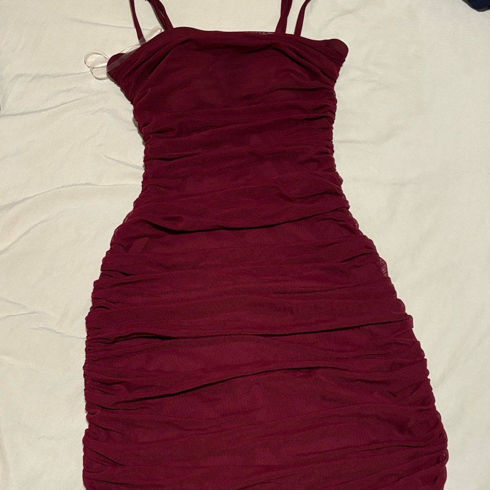 Teeze Me Burgundy Mini Dress